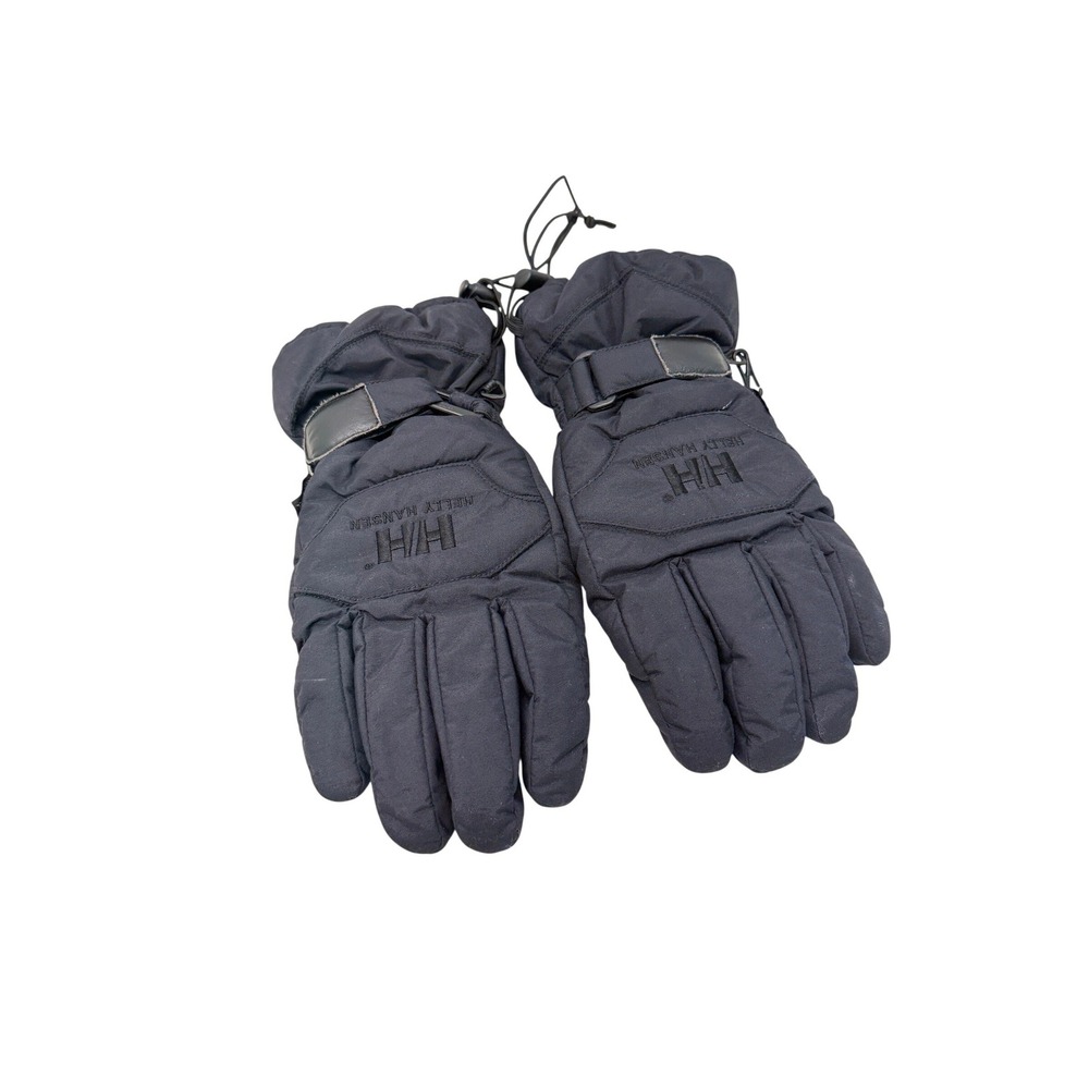 Helly Hansen Thermoloft Drypel Ski Gloves Black Leather Palm L